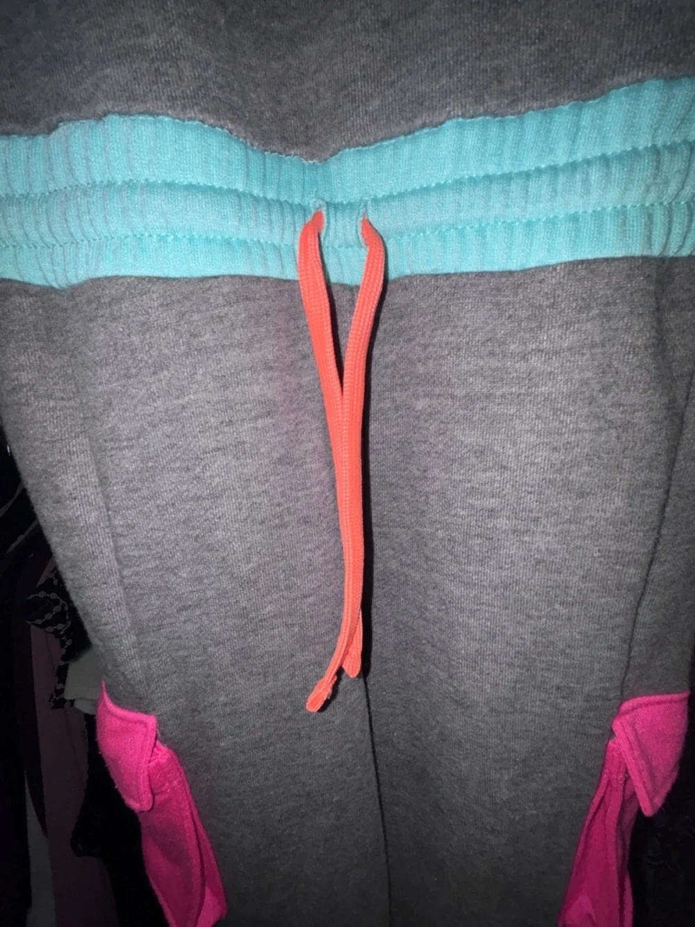Nike Girls Sportswear Cargo Jumpsuit - Grey Pink Teal Colorblock Sz L or 6X
